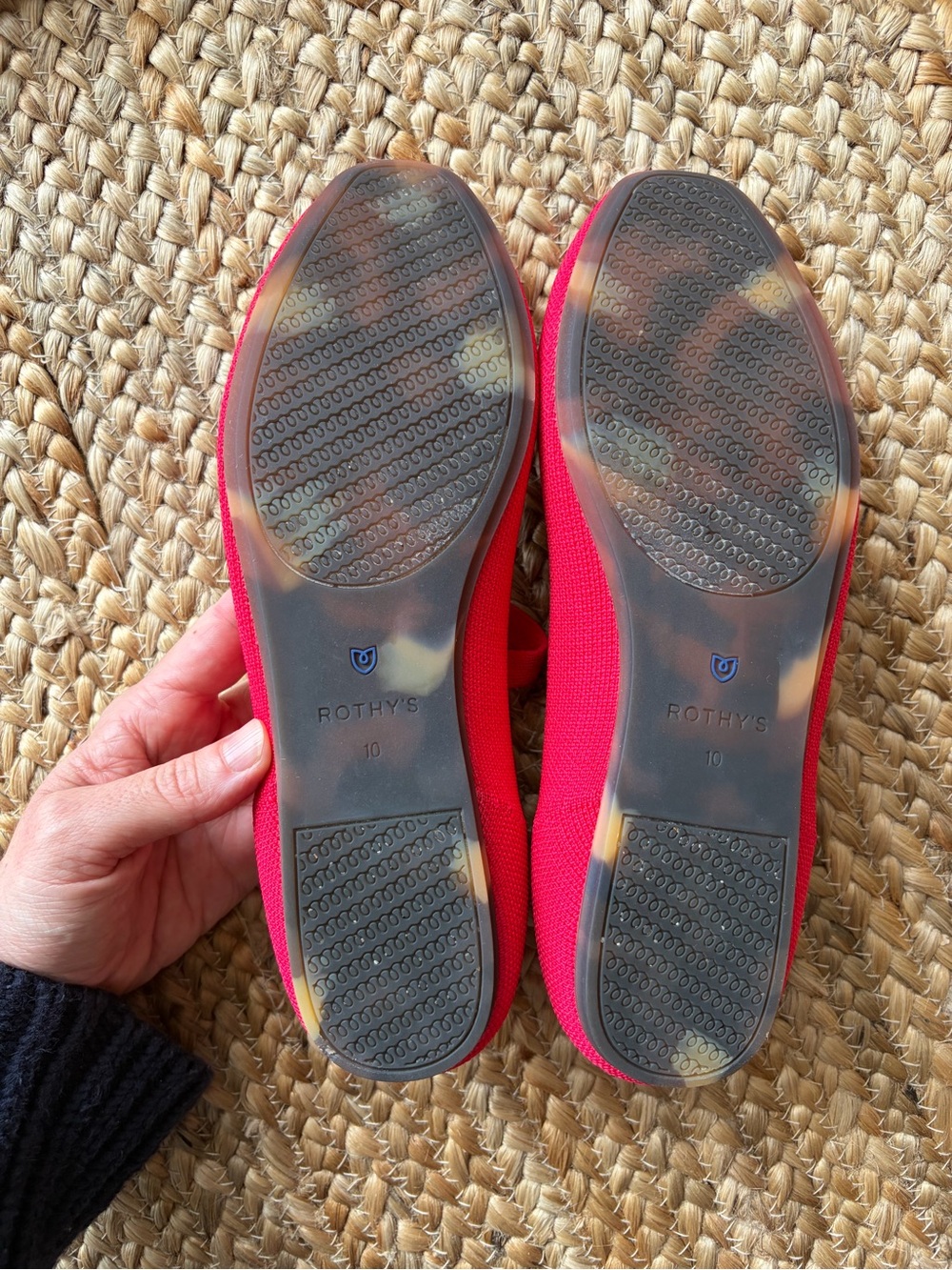 Rothy's Bright Red Mary Jane Square Flats - Picture 6 of 6